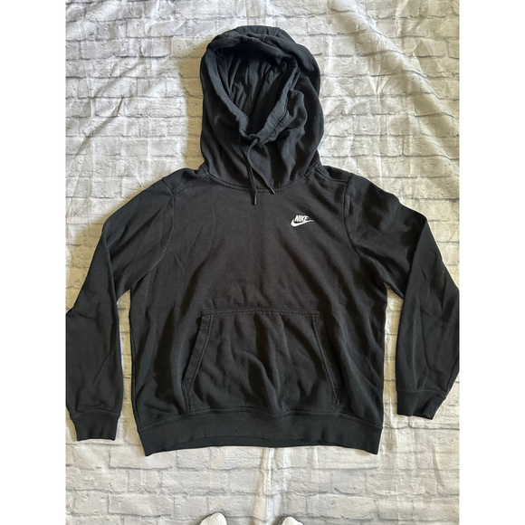 Nike Black Pullover Hoodie Men's Large Cotton Blend - Picture 2 of 3